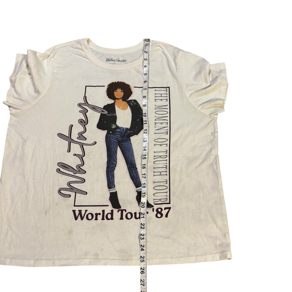 Whitney Houston The Moment Of Truth Tour World Tour '87 T-Shirt Womens‎ XXL - Picture 9 of 9